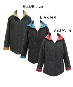 Komitor Plus Size Reversible Hooded Jacket