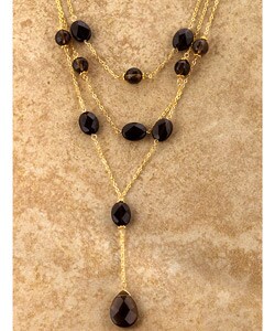 Golden Smokey Topaz Layered Necklace (USA)
