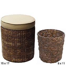 Porter Storage Cylinder and Waste Basket Set