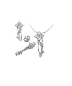 Sterling Silver Fashion CZ Jewelry Set
