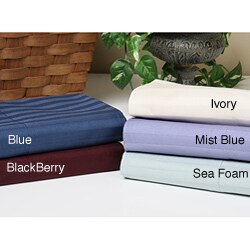 Damask 340 Thread Count Stripe Sheet Set with Pillowcases