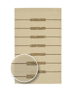 Meticulously Woven Beige Contemporary Mancheste Abstract Rug (5' x 8')