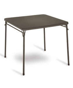34-inch Square Mocha Folding Table