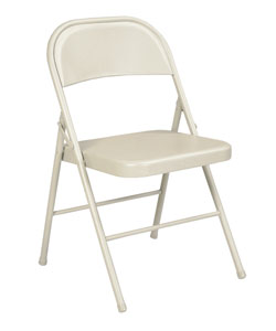 Sand Steel Folding Chairs (Pack of 4)