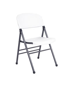Molded Commercial White Folding Chairs (Pack of 4)