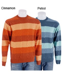 Oggi Moda Men's Striped Cashmere Sweater