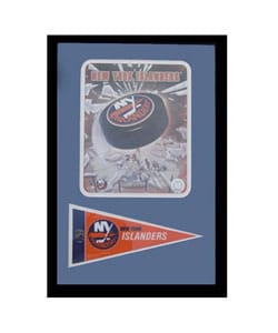 New York Islander Logo with Mini Pennant Frame