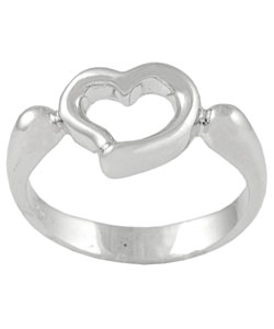Sterling Silver Heart Cut-out Ring