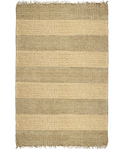 Hand-woven Ban Fiber Stripe Rug (8' x 10')