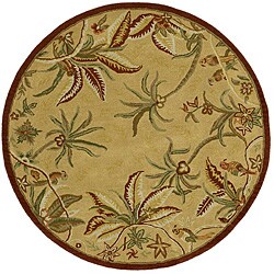 Handmade Elite Transitional Wool Rug (8' Round)