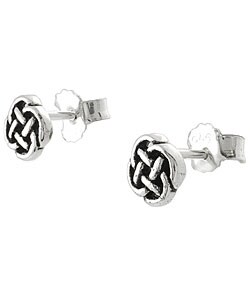 Tressa Sterling Silver Celtic Knot Stud Earrings