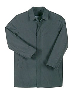 Men's Black Water-repellent Overcoat