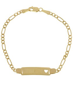14k Gold Sweetheart Tween 6-inch ID Bracelet