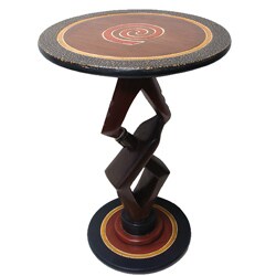 Handcrafted 'Partners' Accent Table (Ghana).
