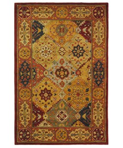 Handmade Heritage Diamond Bakhtiari Multi/ Red Wool Rug (5' x 8')