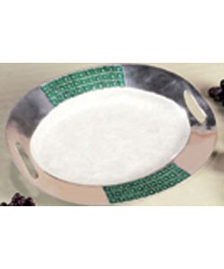 Recycled Aluminum Oval Tray (India)