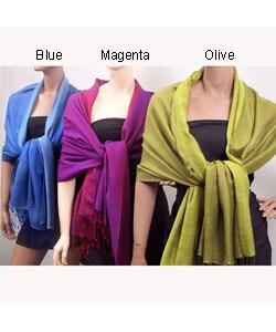 Iridescent Silk and Wool Pashmina