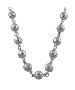 Sterling Silver Sparkling Disco Ball Necklace
