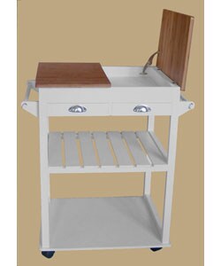 Bamboo and Pine Large Rolling Trolley