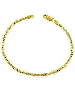 14k Gold Overlay Sterling Silver Popcorn Bracelet