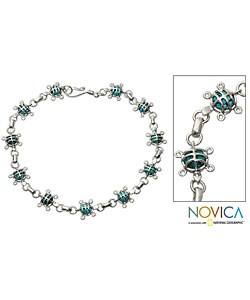 'Sea Turtles' Turquoise Anklet (Indonesia)