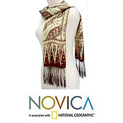 'Harmony' Silk Batik Scarf (Indonesia)