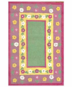 Hand-tufted Flower Children's Rug (5' x 8')