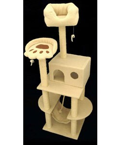 76-inch Bungalow Cat Furniture Tree Condo
