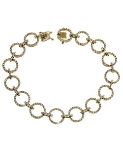 14k Gold Linked Circle 2ct TDW Diamond Bracelet (I, I1)