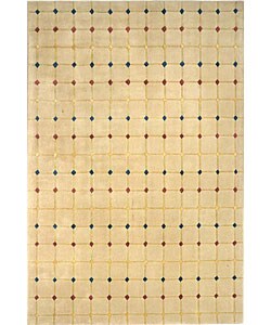Hand-tufted Camel Dots Area Rug (8' x 11')