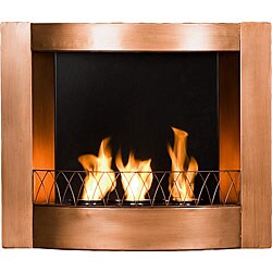 Copper Finish Wall Mount Gel Fuel Fireplace
