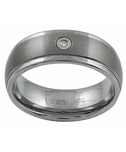 Tungsten Diamond Accent Comfort Band Ring