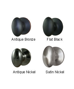 Egg Shaped One Sided Dummy Door Knob Pair