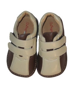 'Squeakies' Baby and Toddler Brown Velcro Shoes