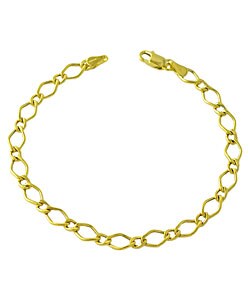 14k Yellow Gold Diamond-link Bracelet