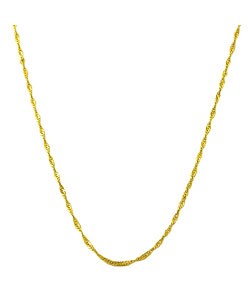 14k Yellow Gold Twisted Singapore Necklace