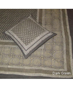 Vegetable Dyed Hand-block Printed Bedspreads (India)