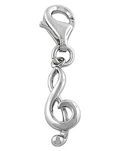 Sterling Silver G Cleff Charm