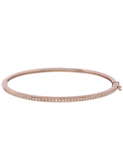 14k Pink Gold 1/2ct TDW Diamond Bangle