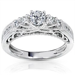 14k White Gold 3/4ct TDW Brilliant Diamond Ring (H-I, I1-I2)