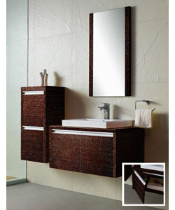 Vigo Square Wenge Vanity Set