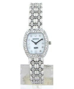 Geneve Women's Solid 14K White Gold Diamond Watch