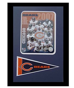 Chicago Bears 2007 Frame with Mini Pennant