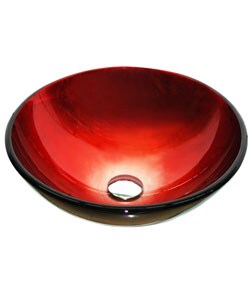 Caesar Ruby Red Glass Vessel Sink - 11030843 - Overstock.com Shopping ...