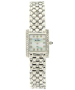 Lucien Piccard 'Couture' 14k White Gold Watch