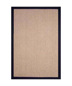 Hand-woven Jute Black Rug (9' x 12')