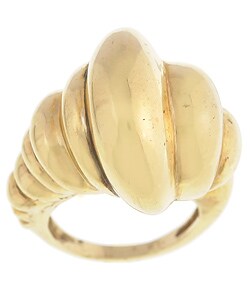 14k Yellow Gold Soild Freeform Ring
