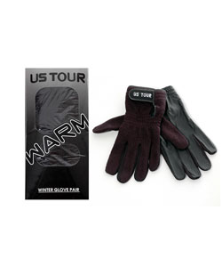 US Tour Winter Black Golf Glove Pair (2 Pack)