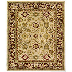 Handmade Heirloom Ivory Wool Rug (9' x 12')