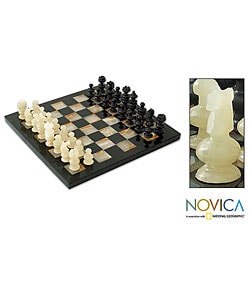 'Elegant Rivals' Onyx Chess Set (Mexico)